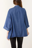 FLOATY DENIM POCKETS KIMONO