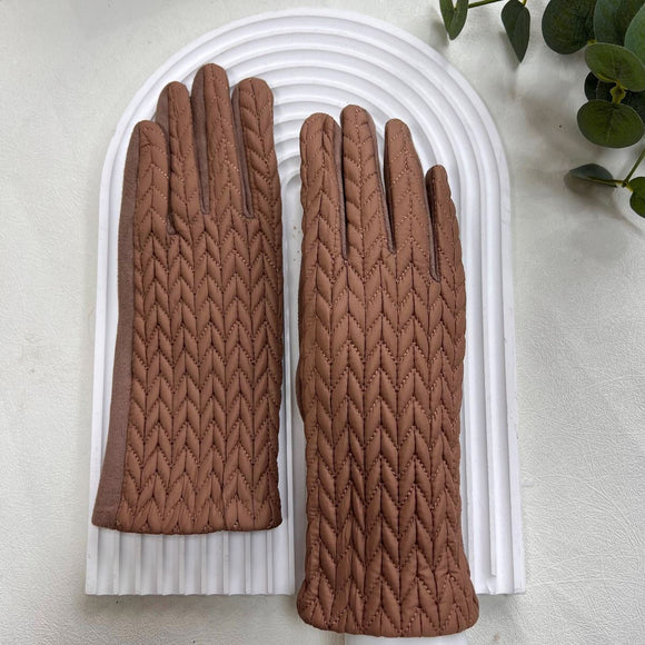 Glove Taupe Padded