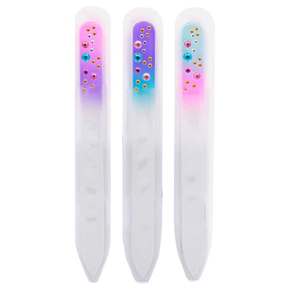 Glass White Diamanti Nail File Bright