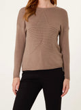 Mocha RIBBED STAR JUMPER