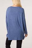 Denim NECKLACE LUREX TRIM FINE KNIT JUMPER