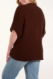 Chocolate KNITTED KIMONO JACKET