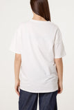 White LEOPARD SKETCH RELAXED T-SHIRT