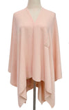Pink Plain Wool Pull Through Cape/Shawl