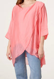 Coral CROSSOVER FRONT TUNIC
