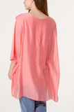 Coral CROSSOVER FRONT TUNIC