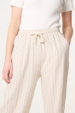 Linen PIN STRIPED ELASTICATED TROUSERS