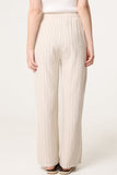 Linen PIN STRIPED ELASTICATED TROUSERS