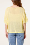 Lemon FINE KNIT V-NECK SHORT SLEEVE CARDIGAN