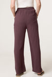 Chocolate PIN STRIPED ELASTICATED TROUSERS
