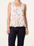 Khaki POLKA DOT WATERCOLOUR VEST