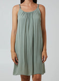 Khaki PLAITED STRAP CAMI SHIFT DRESS