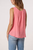 Coral DOUBLE LAYER SCOOP NECK NECKLACE VEST