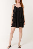 Navy CAMI STRAP LAYERED MINI DRESS