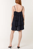 Navy CAMI STRAP LAYERED MINI DRESS