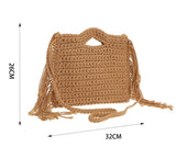 Bag Black Crochet Tassle