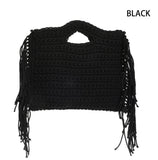 Bag Black Crochet Tassle