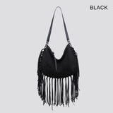 Bag Black Soft Tassle Bag
