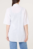 White LONGLINE SOFT KIMONO