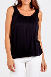 Black BALLOON FRILL VEST TOP