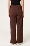 Chocolate MAGIC DRAWSTRING WIDE LEG TROUSERS