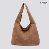 Bag Sand Faux Suede Slouch 2 in 1