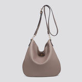 Bag Grey FLAT TOTE HOLD BAG WITH PU PLAIN STRAP