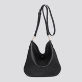 Bag Black FLAT TOTE HOLD BAG WITH PU PLAIN STRAP