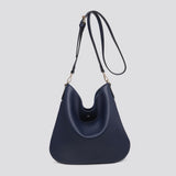 Bag Navy FLAT TOTE HOLD BAG WITH PU PLAIN STRAP