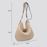 Bag Grey FLAT TOTE HOLD BAG WITH PU PLAIN STRAP