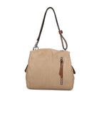 Bag Beige Two Compartments Handbag with Adjustable Strap