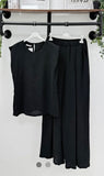 Black Plain 2 Piece Set