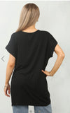 Black Oversized Twist Top
