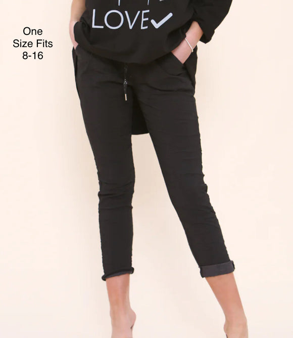 Black Magic Plain Trousers