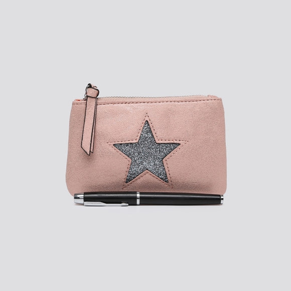 Purse Pink Metallic Star Purse