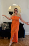 Orange Tulip Leg Bandeau Jumpsuit