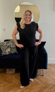 Black Plain 2 Piece Set