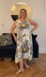 Grey Floral Print Dress