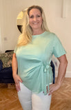 Mint ROUND NECK FRONT TIE TOP