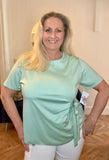Mint ROUND NECK FRONT TIE TOP