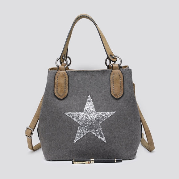 Bag Star Dark Grey Canvas Star