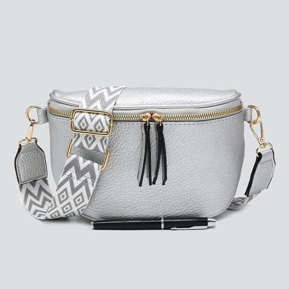 Bag Silver Soft Side Sling Bag