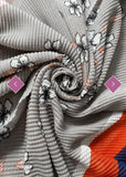 Scarf Scattered Daisy Floral Crinkle Pleat
