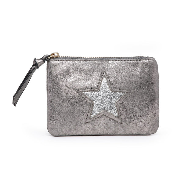 Purse Pewter Metallic Star Purse