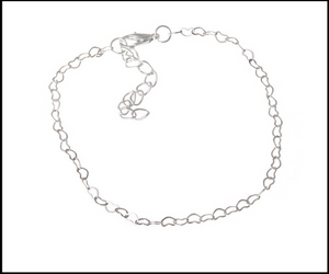 Anklet Silver Hearts