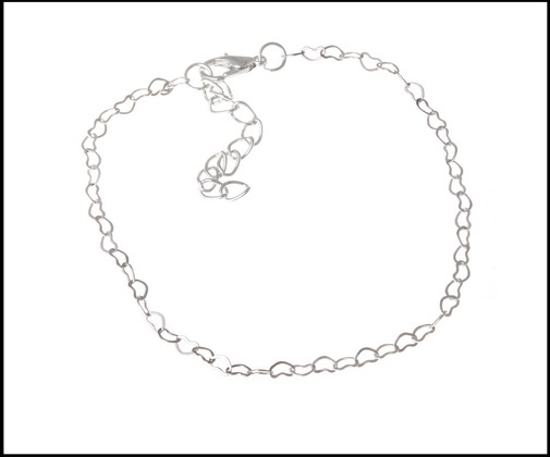 Anklet Silver Hearts
