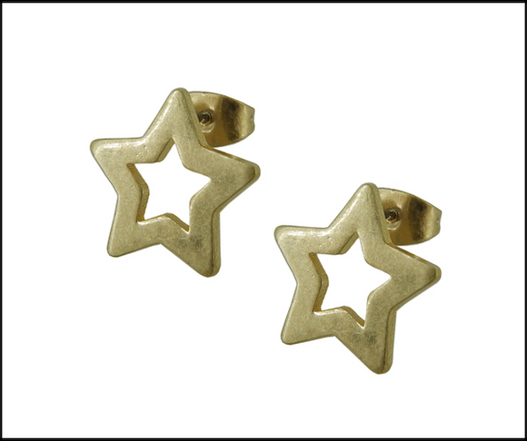 Earrings Gold Star