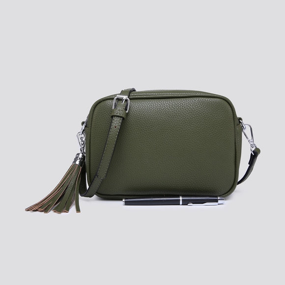 Bag Khaki Camera Silver Zip