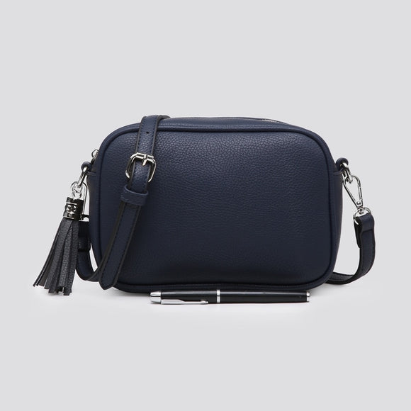 Bag Navy Camera Silver Zip