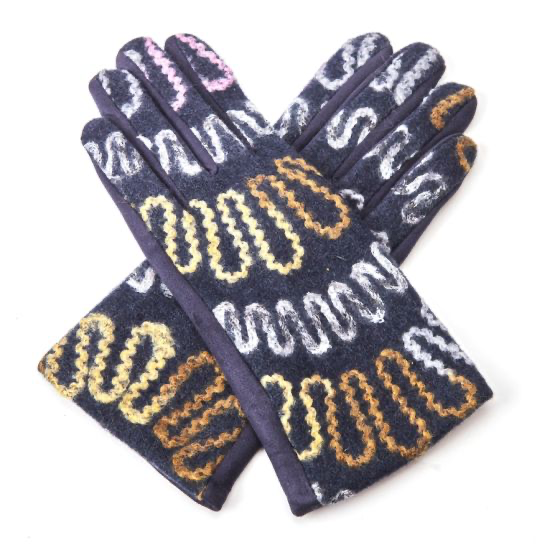 Glove Squiggle Navy